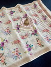MG 377 Linen Digital Printed Non Catalog Sarees Wholesale Market In Surat